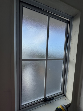 Aluminium windows hinges detached  before