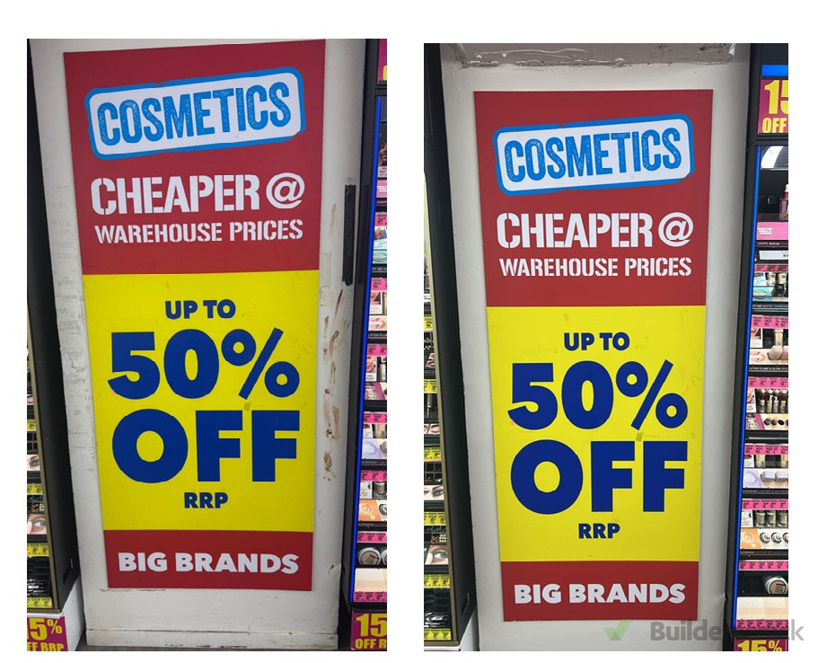 Patched & Painted Wall-Ensuring a clean look for the store.