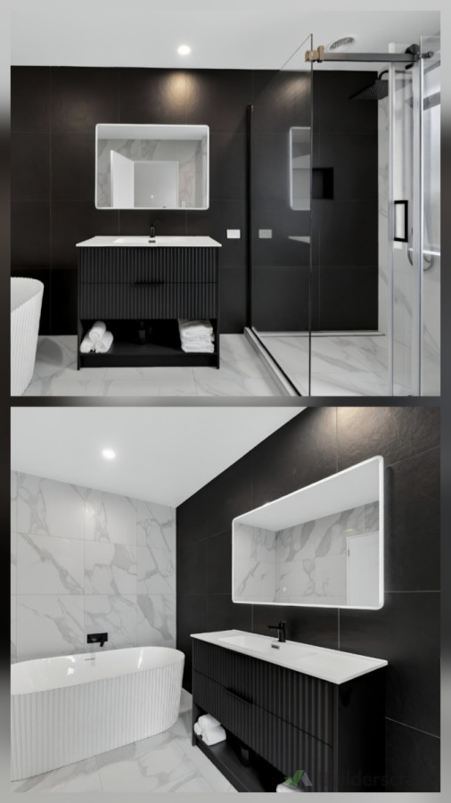 Completed bathroom renovation