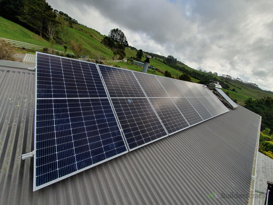 Tilted solar installation