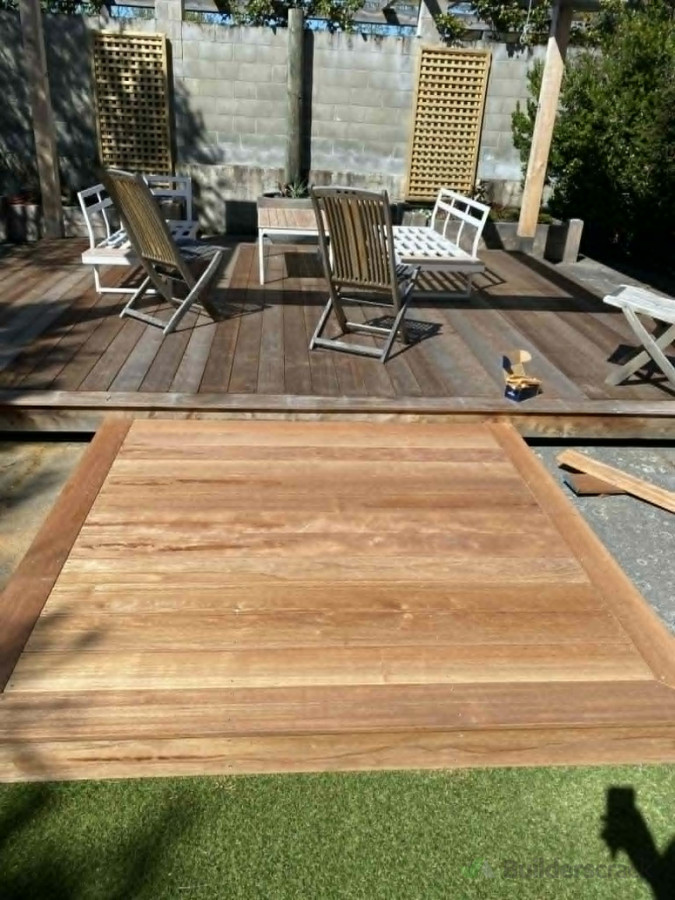 "New timber deck tier extension—perfecting outdoor flow just in time for the warmer months."