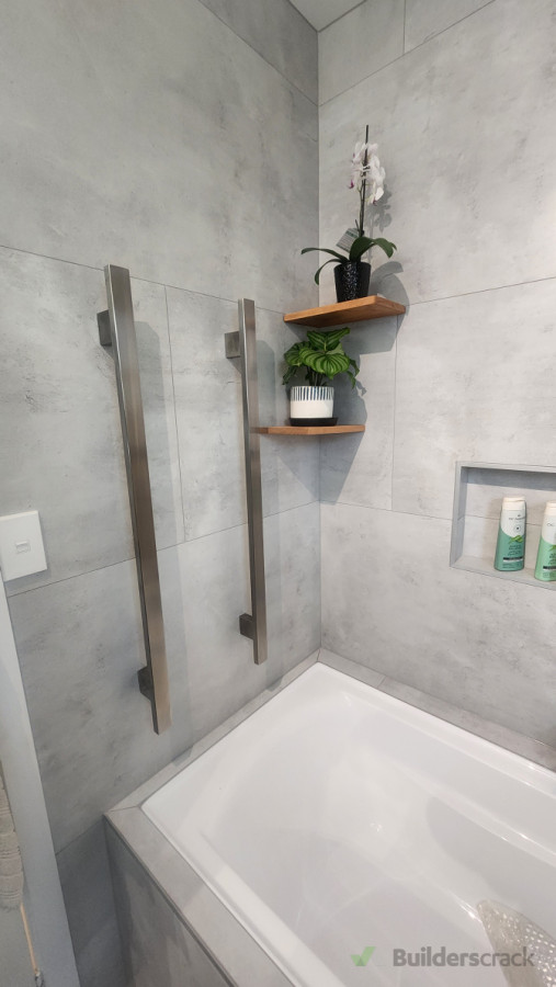 Heated towel bar installation