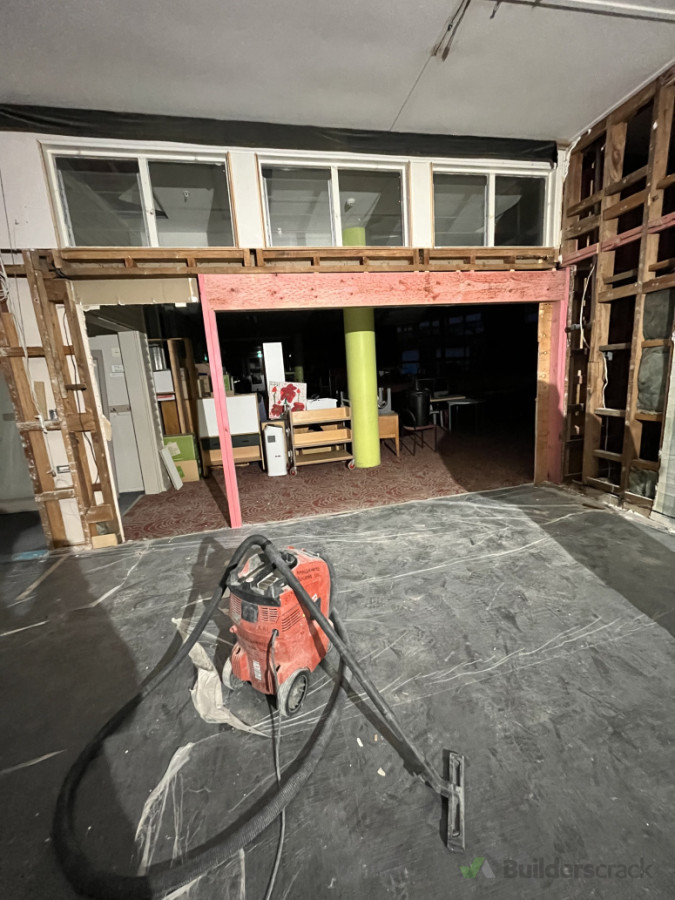 Opening up two classrooms to form one open classroom