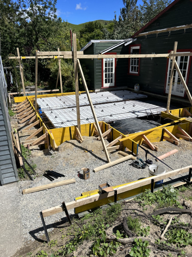 Conservatory foundation I’ve completed.