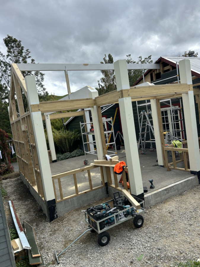 Conservatory framing structure.