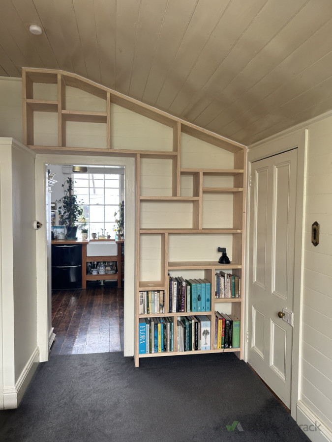 Custom book shelves.