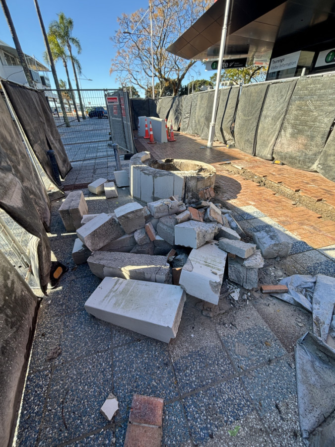 Concrete structure demolition and dump.