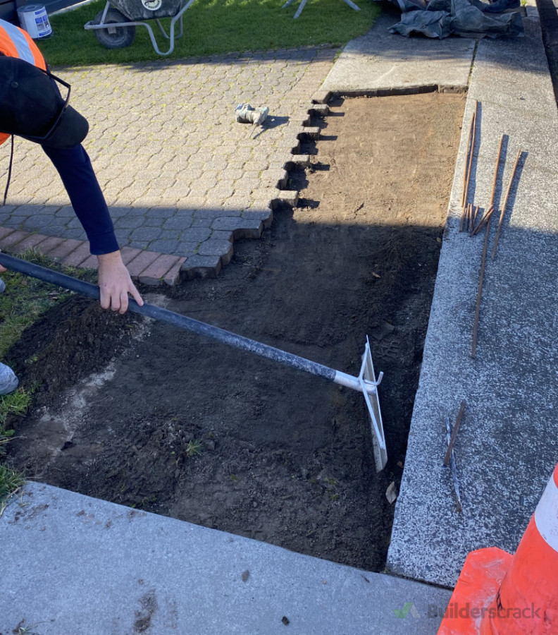 Remove paving top place new pathway.
