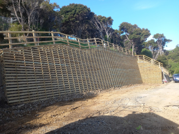 PermaCrib, Retaining wall