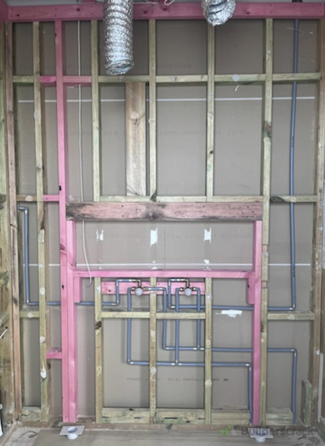 double shower set up using bute line