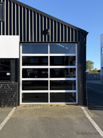 Panoramic Glazed door - 5x2 design in Powder coated aluminium -  Arctic White