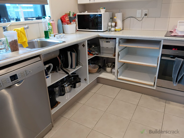 REMOVE DOOR AND DRAWERS FOR PAINTING.