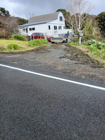 After removing the weeds with a pick.