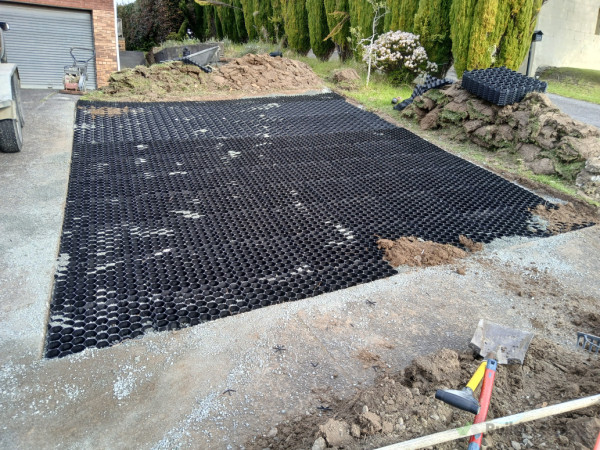 Pavers placed.