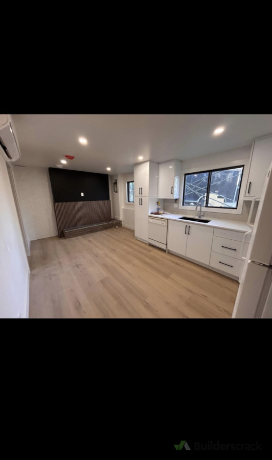 Full renovation including floating flooring kitchen
