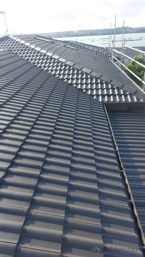 Concrete roof painted
