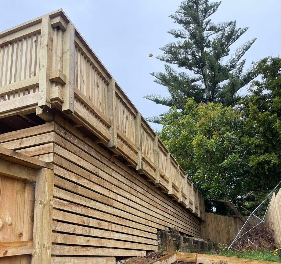 Timber Fence & Base Boards.
