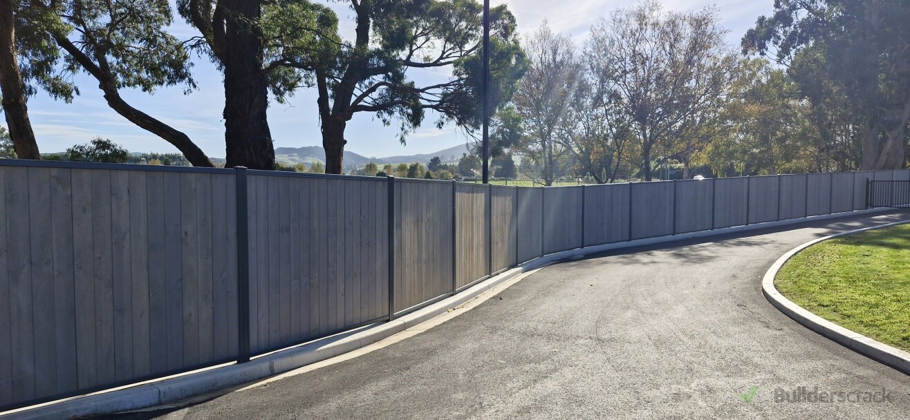 Fence with solid timber infills