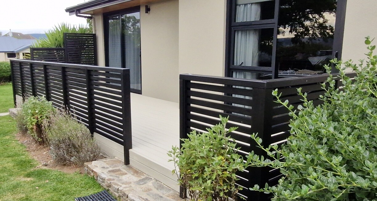New timber balustrade and paint deck