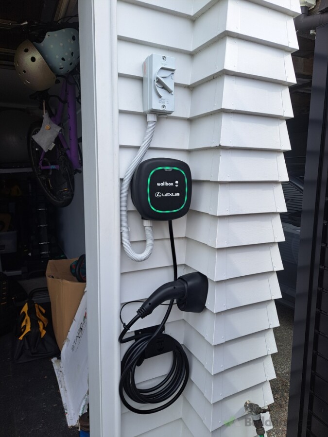 Successfully installed 7kW EV charger for Lexus SUV.