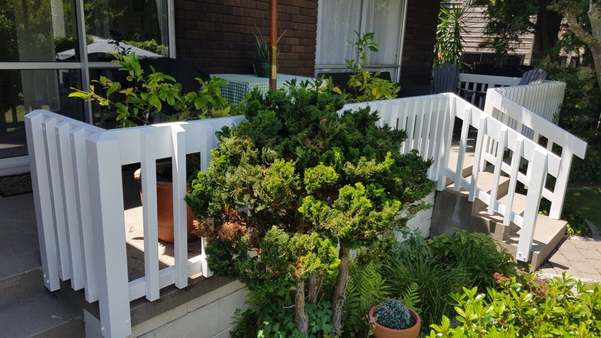 Built and painted balustrade