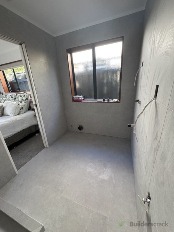 Fully tiled bathroom