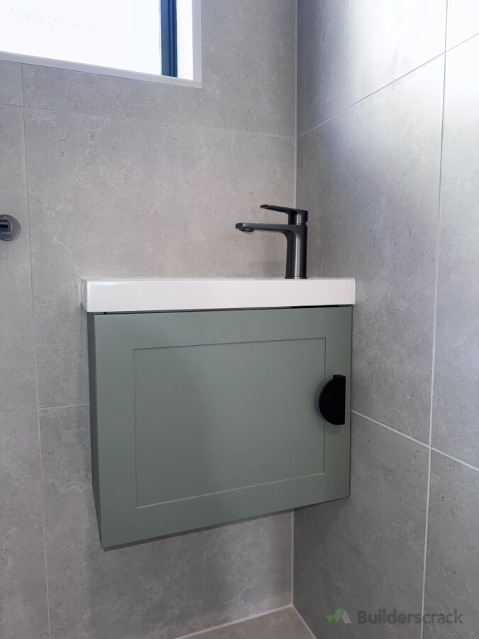 New wall hung guest toilet vanity