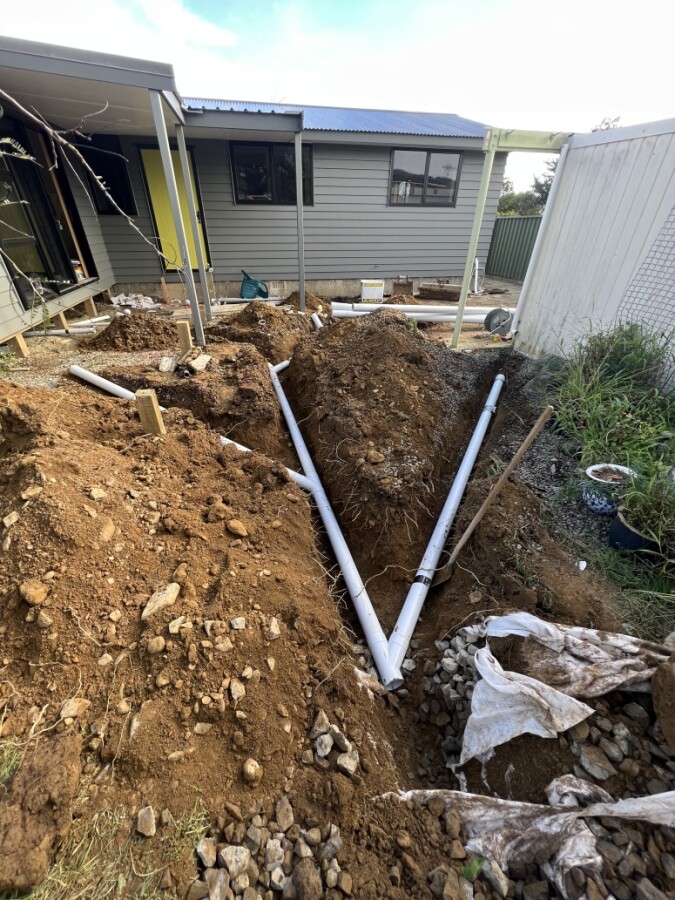 New stormwater drainage system installed to ensure reliable site drainage.