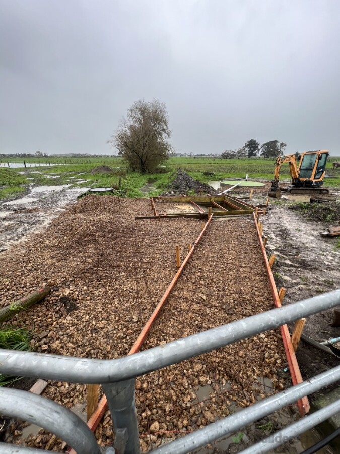 Rural drainage completed to improve farm water management.