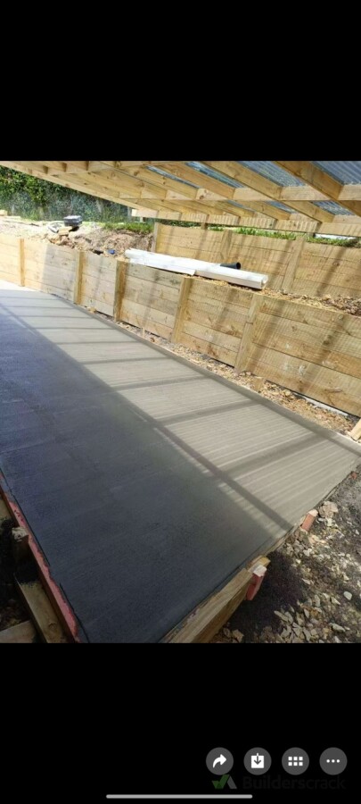 New  pergola roof + new concrete parking