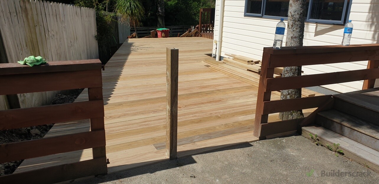 build a deck to connect to the existing decking