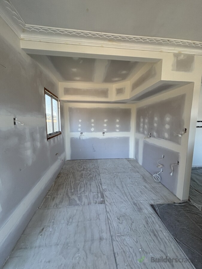 Framed out, new GIB installed and ready for paint