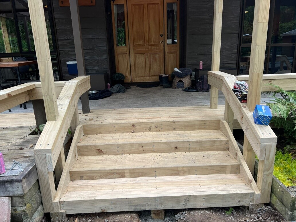 New deck steps