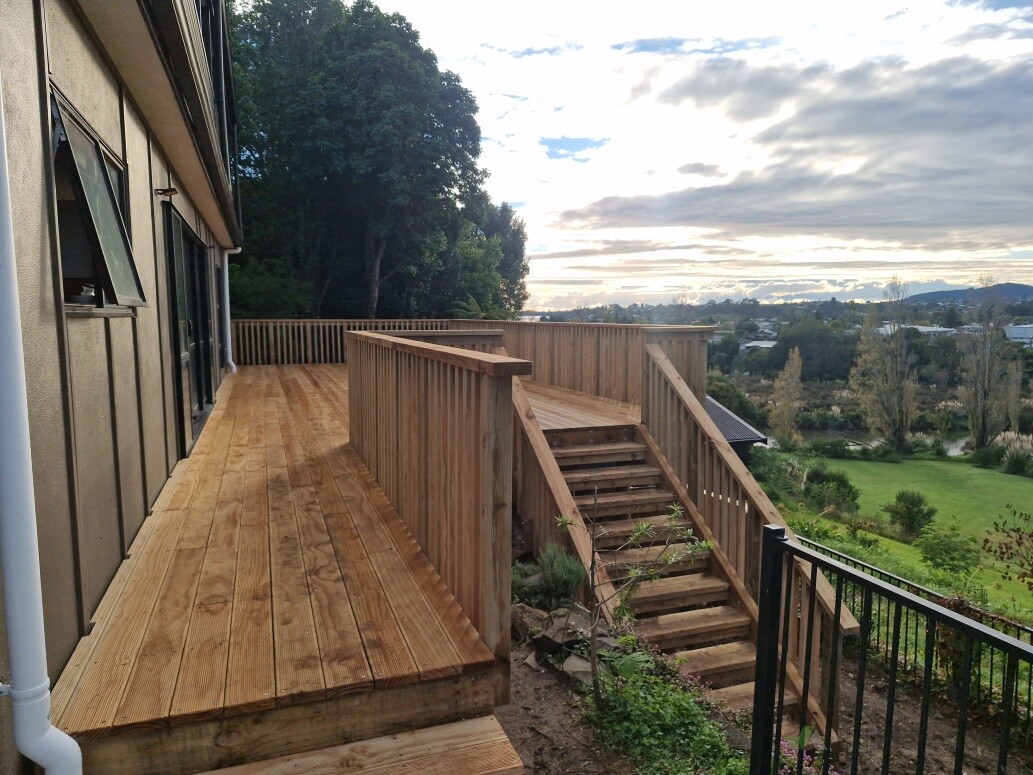 Replacement Pine Deck and Stairs