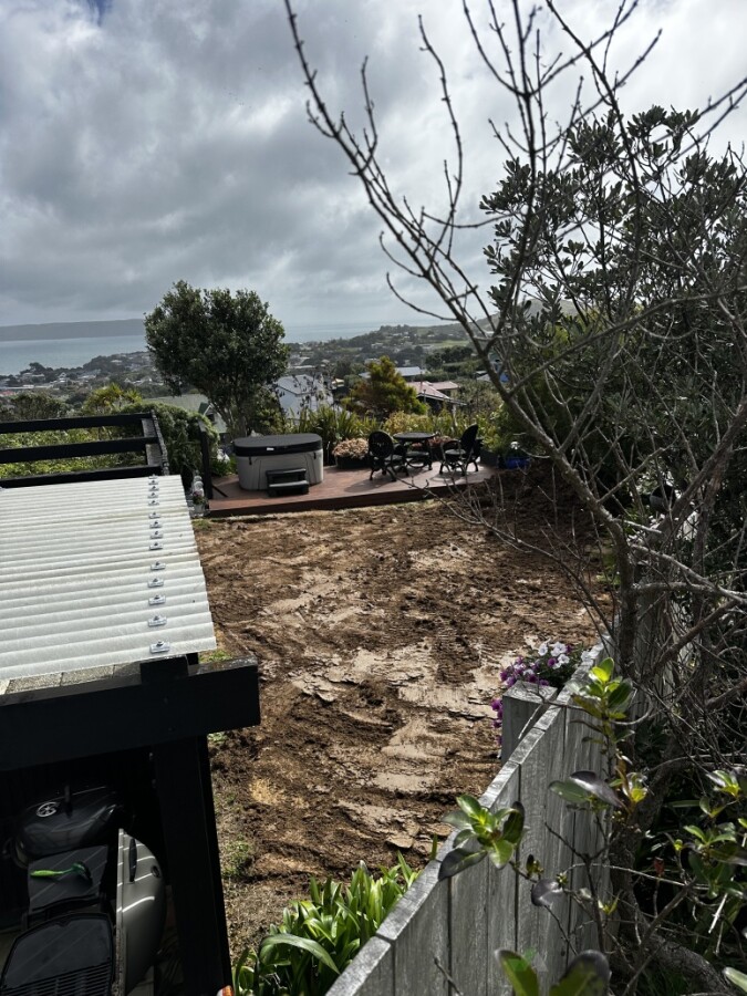 client wanted the lawn scraped off