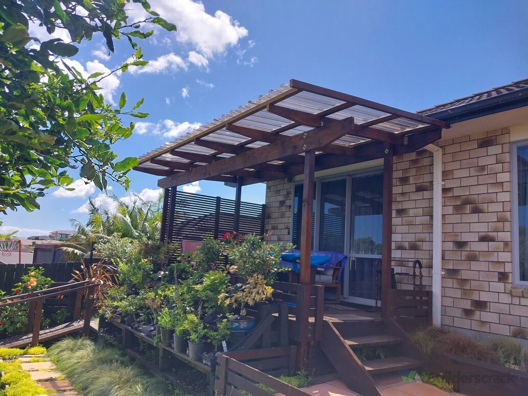 New Pergola with polycarbonate roofing