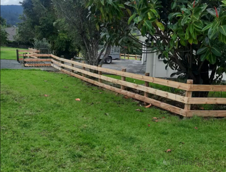 Post and rail fencing