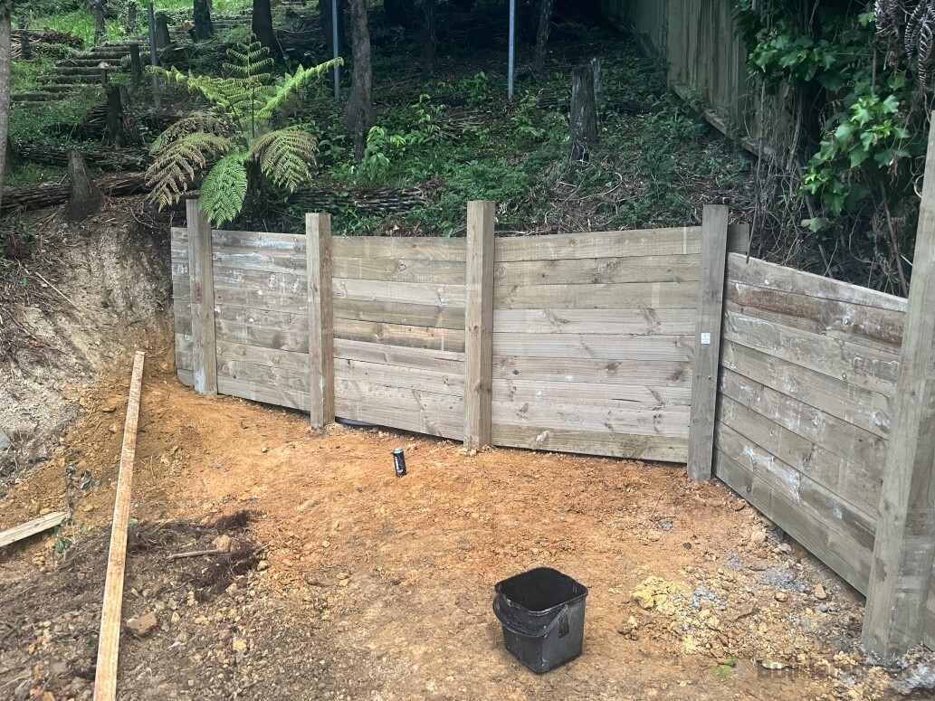 Retaining wall to create more yard space