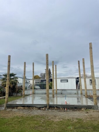 Pole shed/double garage slab