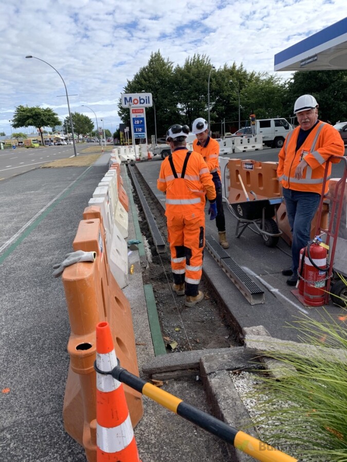 Channel Drains at Mobil Rotorua