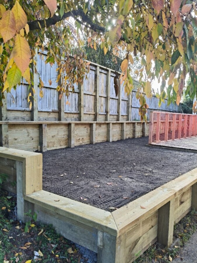 Small Retaining Wall & Useable Space