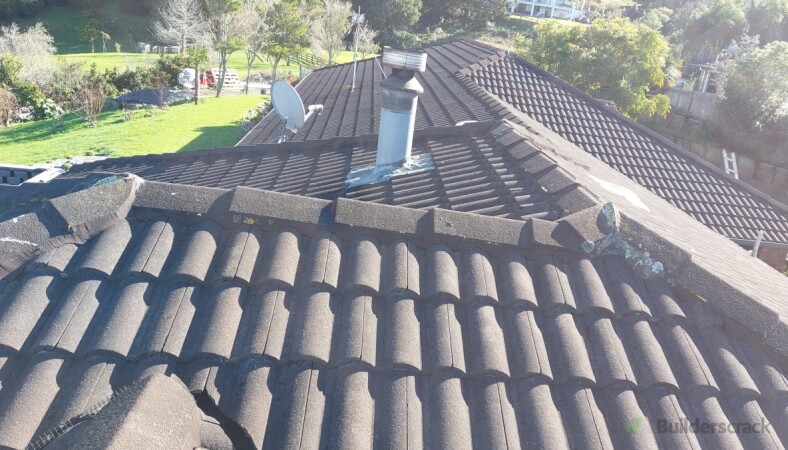 Bare concrete tiles