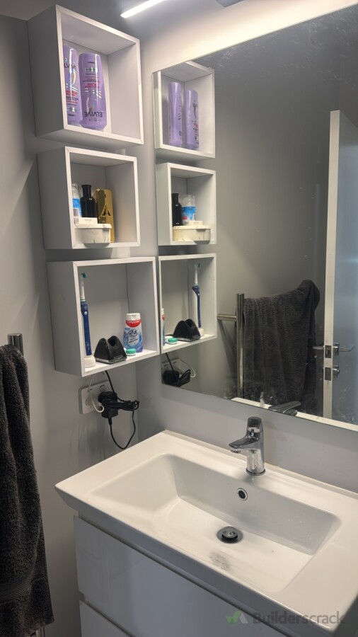bathroom shelves