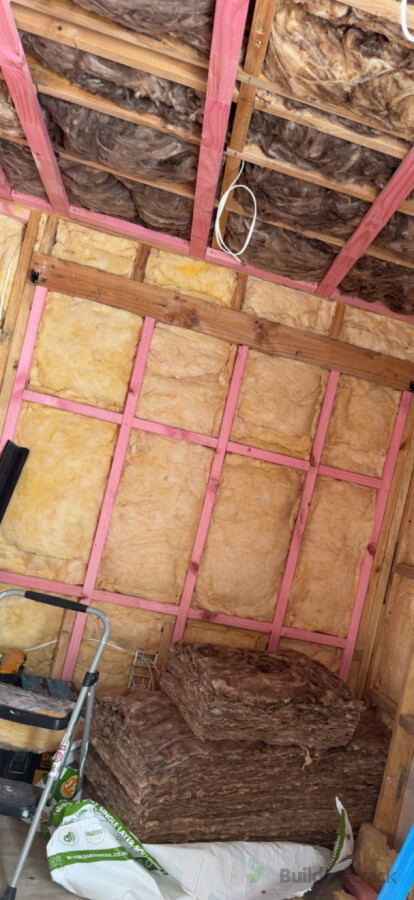 Removing old window. Insulation added to Ceiling, walls and underfloor