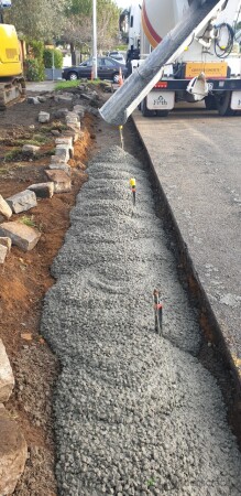 Laying New Road Kerb
