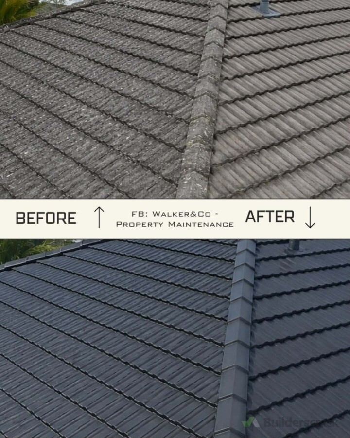 Roof Repaint Before & After
