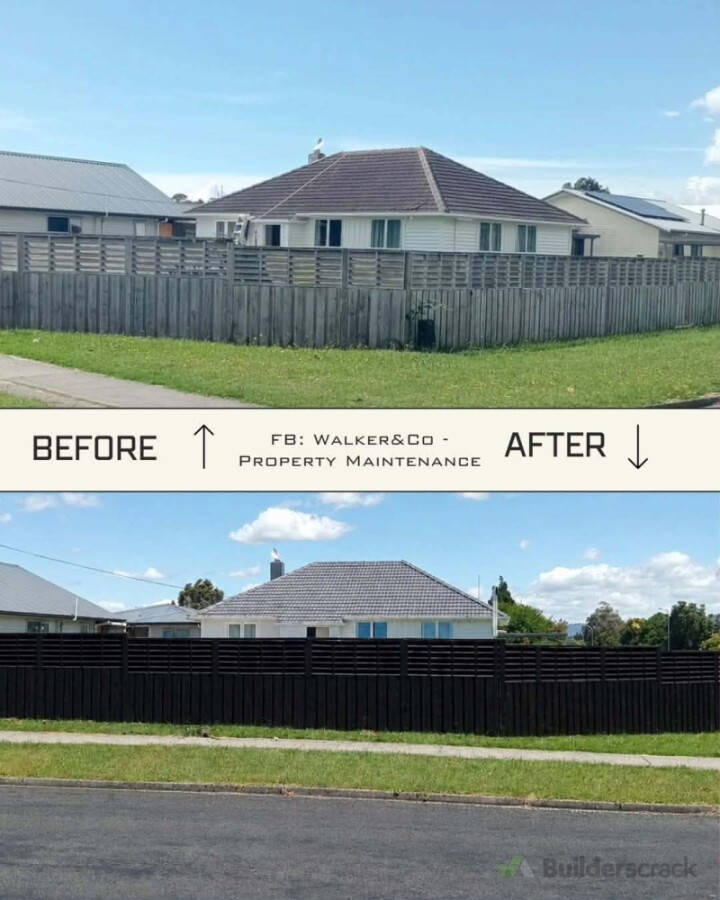 Full Fence Paint Before & After