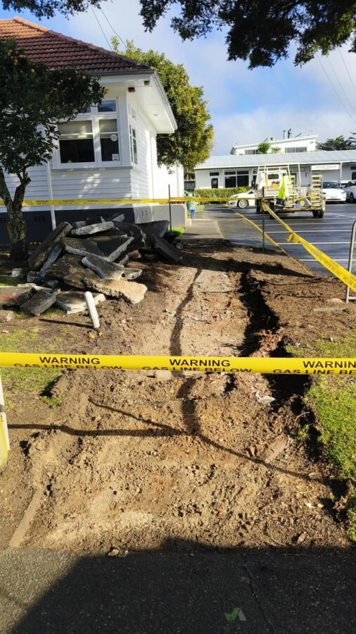 Removed footpath & dig out