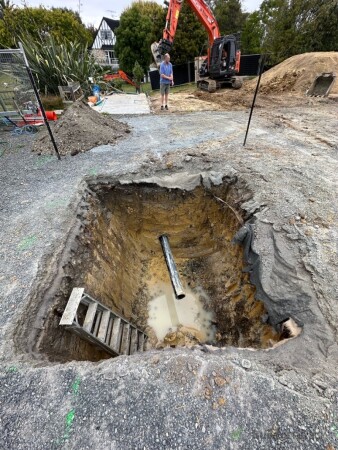 Excavation & Thrusted Drainage
