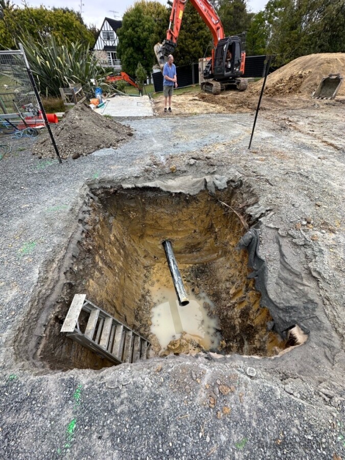 Excavation & Thrusted Drainage